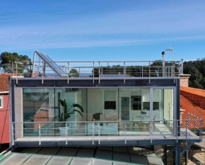 Apartamento Cubo de Cristal con piscina y vistas al mar